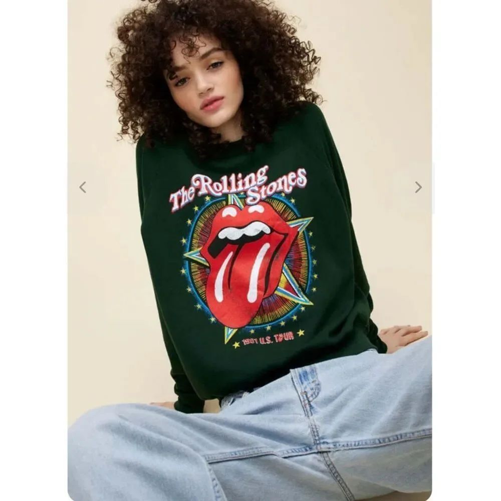 DAYDREAMER ROLLING STONES 1981 TOUR VINTAGE SWEATSHIRT -VINTAGE GREEN